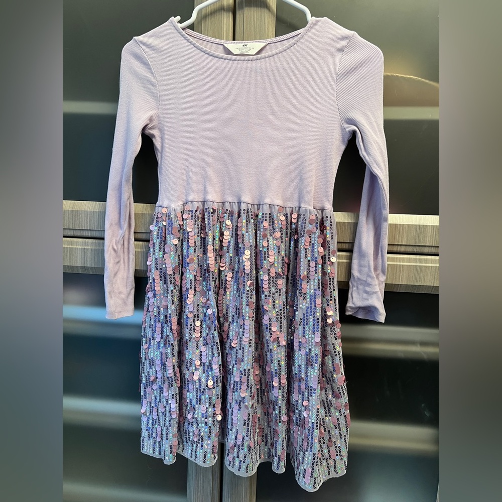 H&M Lilac Sequin Kids Dress